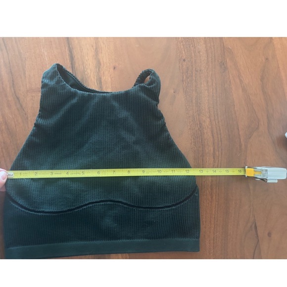 Aerie Offline Sports Bra Set 2 Gray Coffee Run Dark Green Seamless Waffle Small - Picture 7 of 12